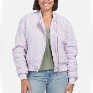 NWT BLANK NYC Women's Nylon Bomber Jacket $148 L